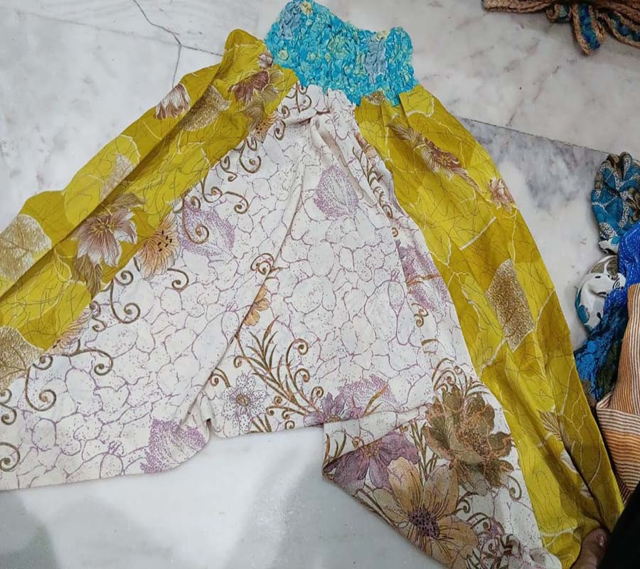 Old Saree Fabric Harem Pants  For Women's GC-AP-1592