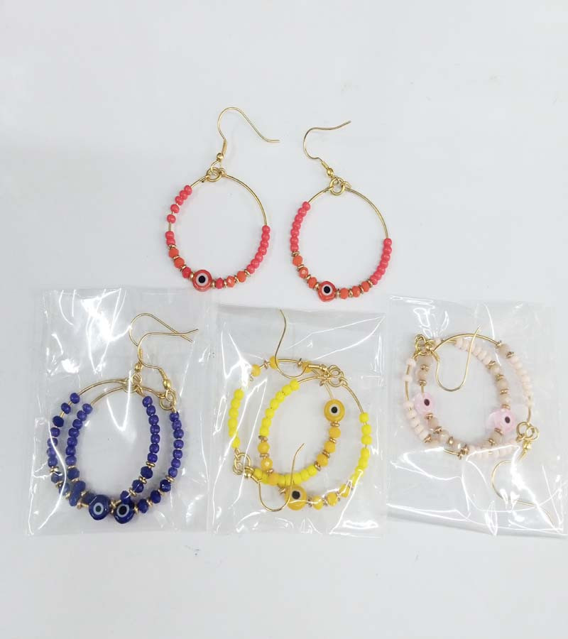 Evil eye Glass Beads  Earrings GC-ER-303