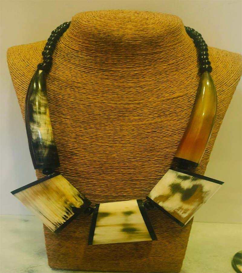 Horn-Camical Beads Necklaces GC-NK-584