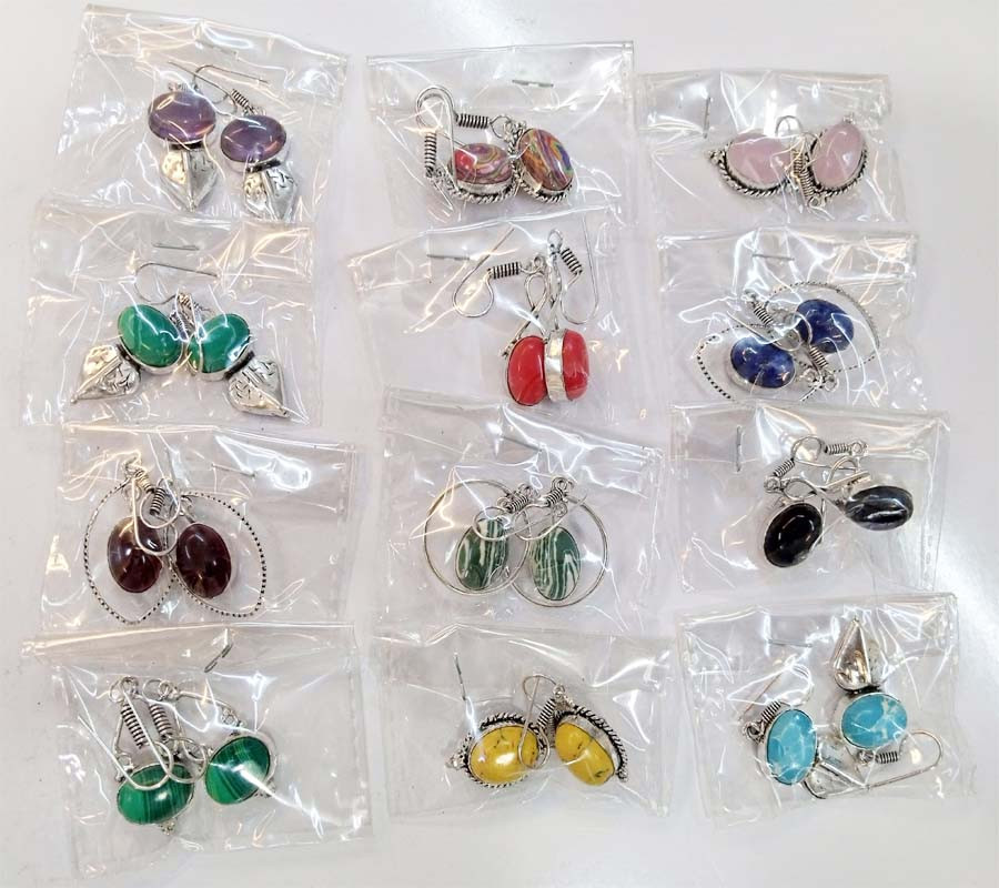 Stone Beads Bohemian Fashion GS Metal Earrings GC-ER-339