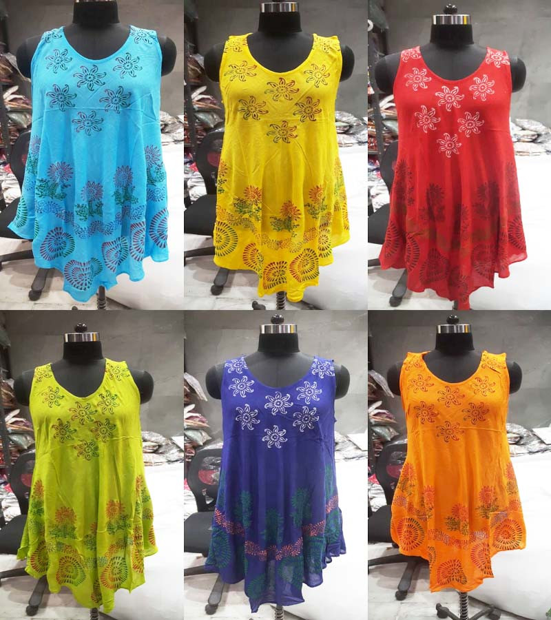 Rayon Tie-dye Print Dress GC-AP-884