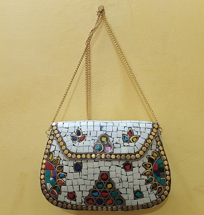 Fine Quality Mix Desing Women's Fashion Mosaic Metal Bags GC-BG-767