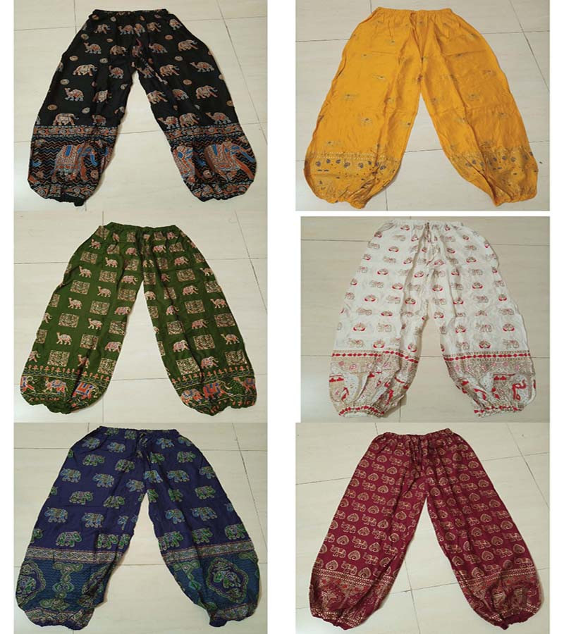 Rayon Gold Print Harem Pants GC-AP-359