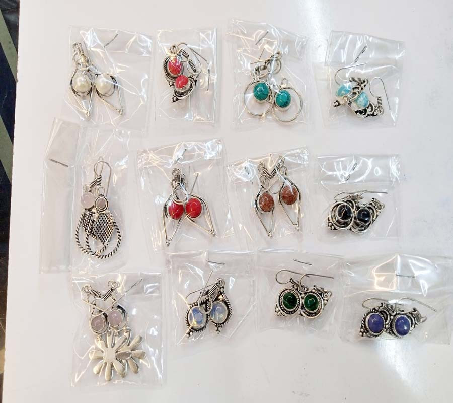 Stone Beads Bohemian Fashion GS Metal Earrings GC-ER-338