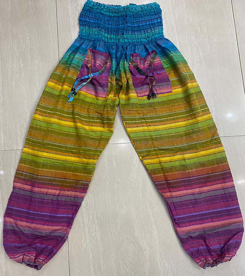 3 Dye Print Cotton Fabric Trouser For Women's GC-AP-1348