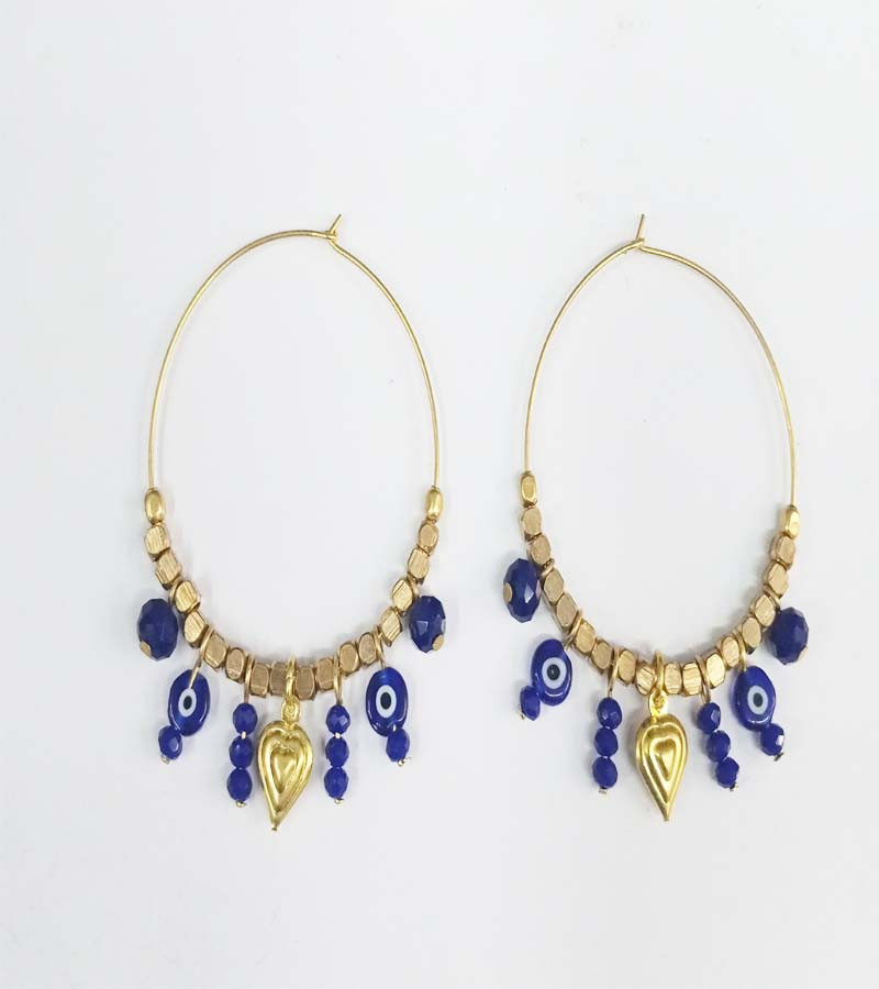 Evil eye Glass Beads  Earrings GC-ER-305