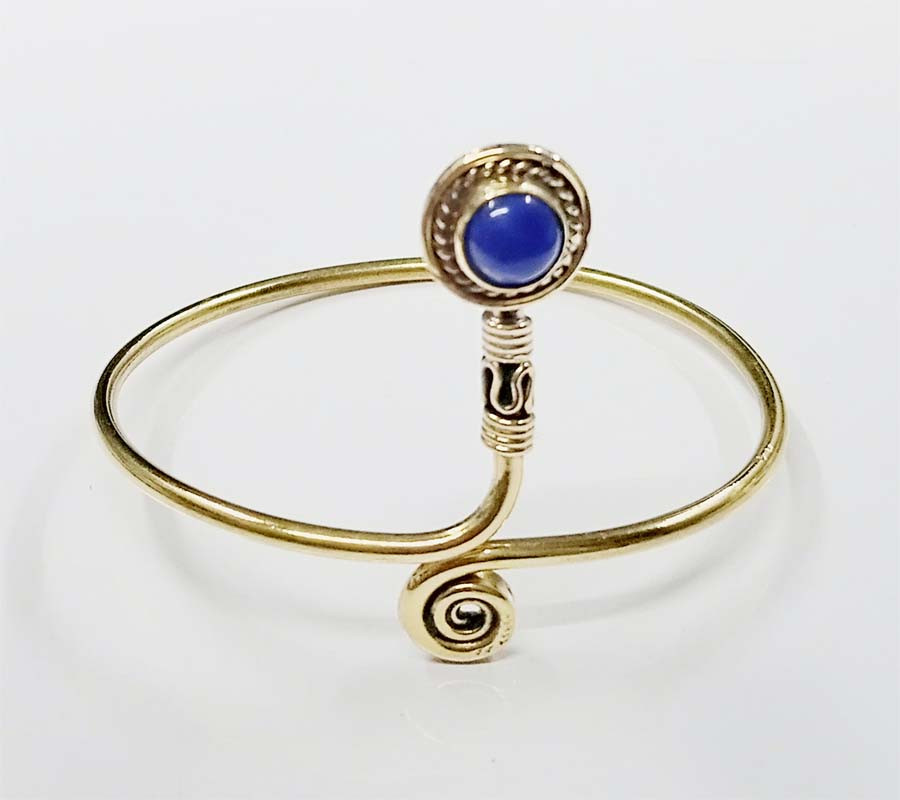 Stone Beads Brass  Bangle GC-BL-349