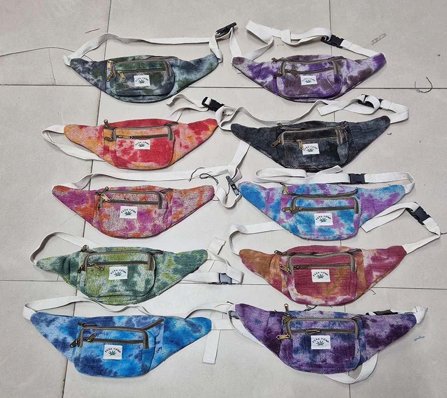 Tie Dye Print Cotton Fabric Money Belt Bags  BG-1121