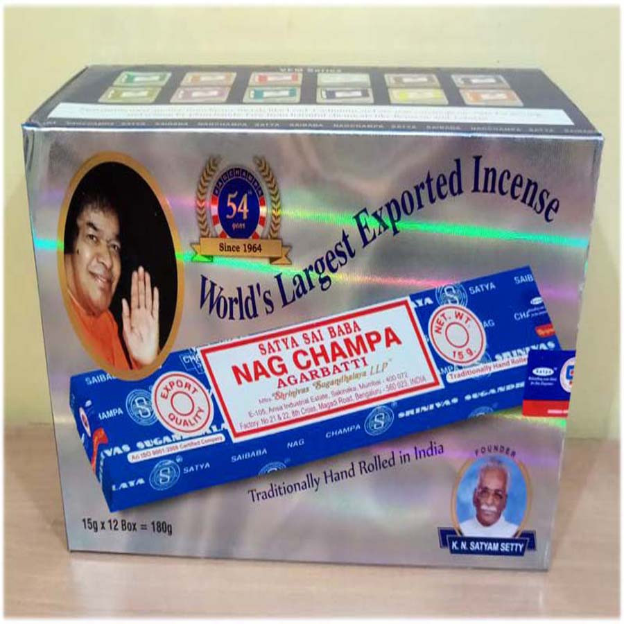 Satya Sai Baba Nag Champa Incense Sticks Natural Agarbathi GC-INS-104