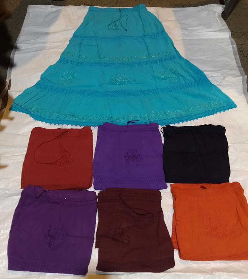 Rayon Fabric Women Long Skirts GC-ER-1604