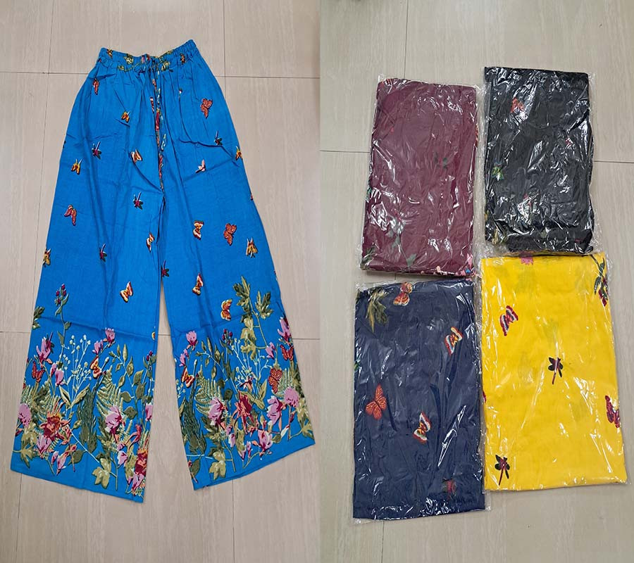 Rayon Print Wild Leg Trouser GC-ER-1545