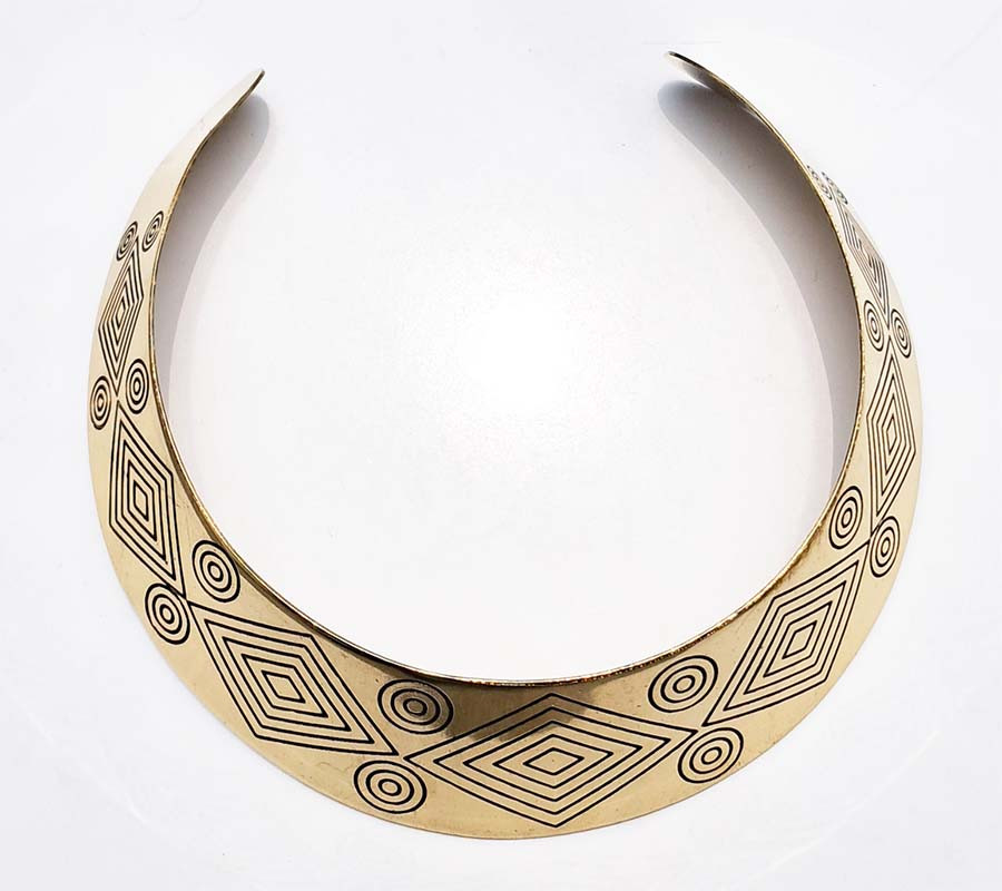 Metal Brass Choker Necklaces GC-NK-484