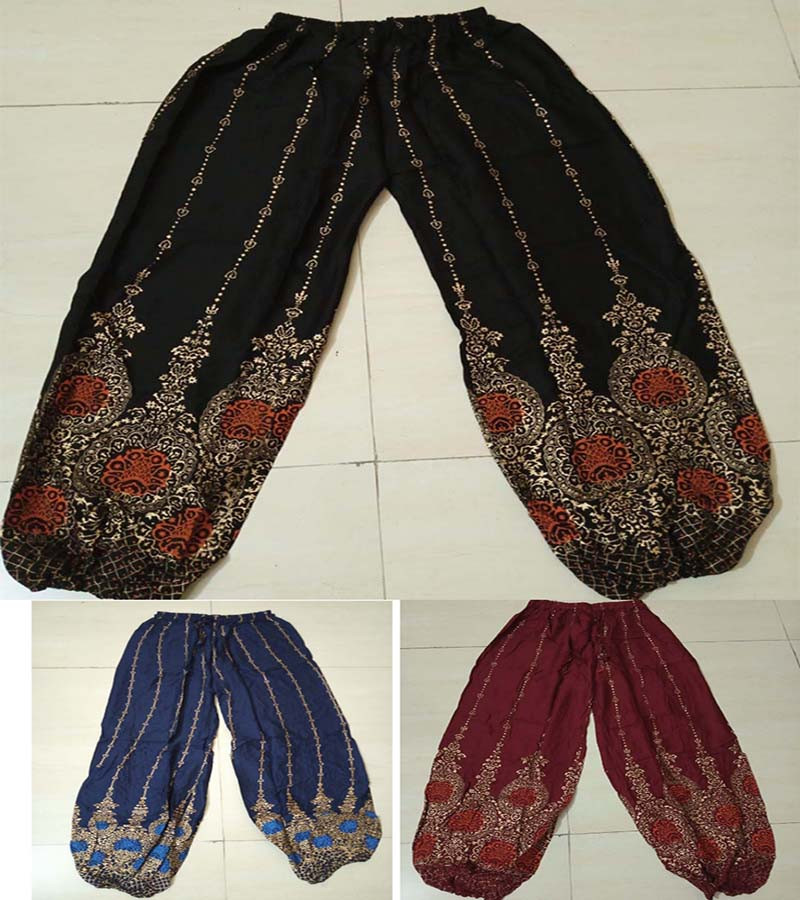 Rayon Gold Print Yoga and Harem pantsGC-AP-360