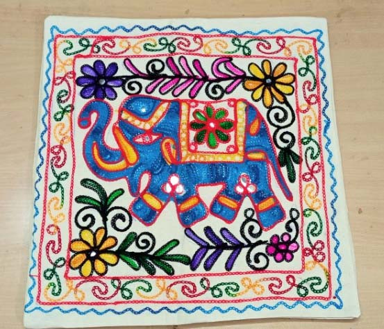 Embroidery Work Cotton Fabric Cushion Cover For Home Décor  GC-CC-102