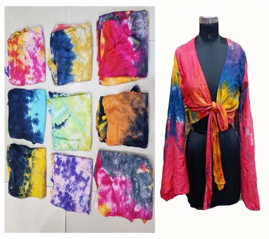 Tie-Dye Print Rayon Top GC-AP-983