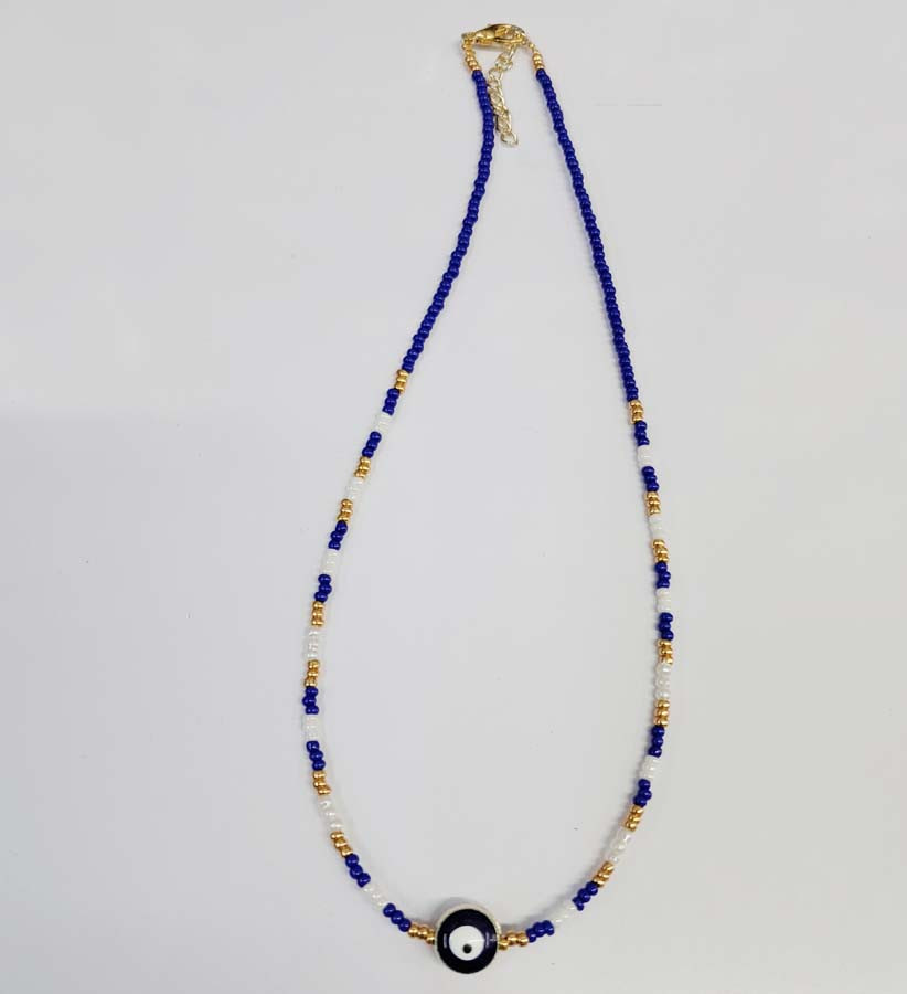 Evil Eye Glass Beads Necklaces GC-NK-465