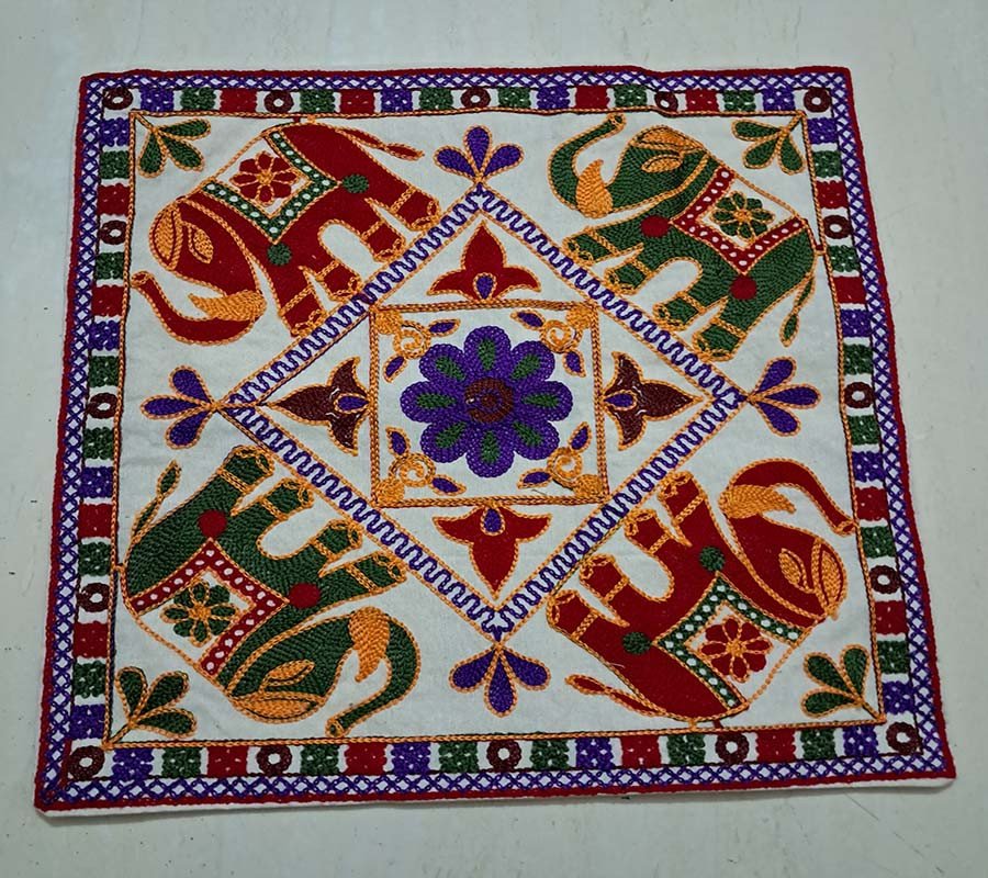 Embroidery Work Cotton Fabric Cushion Cover For Home Décor  GC-CC-131