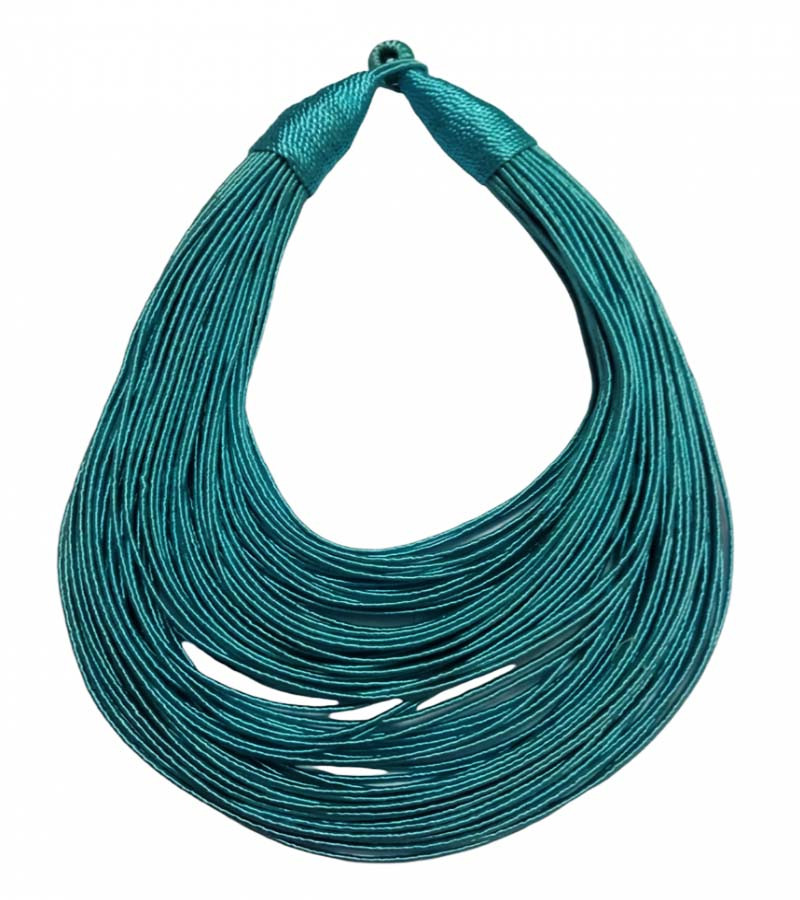 80 line Multi-Layer Silk Thread Wire Statement African Choker NecklaceGC-NK-519