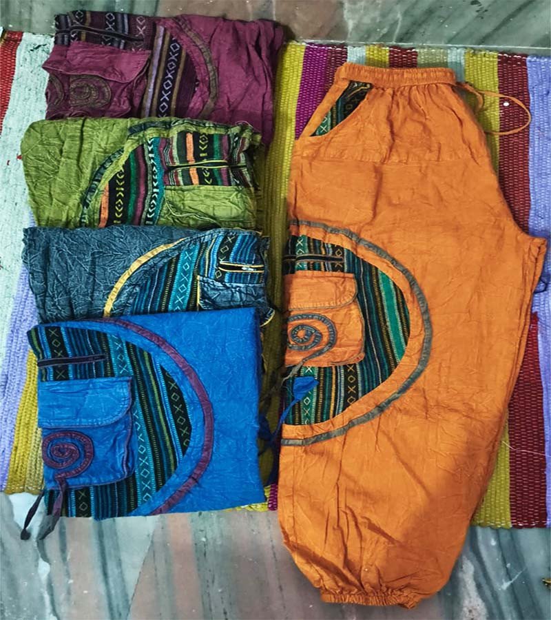 Mix Assorted Color Stone Wash Cotton Fabric Trouser GC-AP-1565