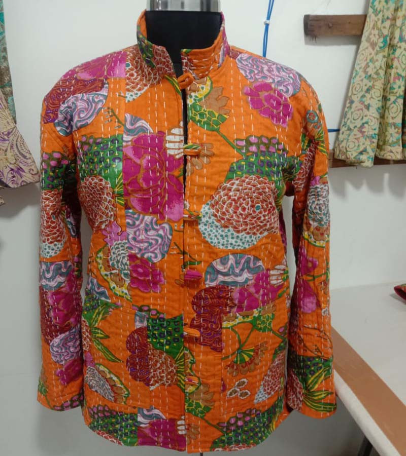 New Kantha Fabric Work Cotton Handmade Jackets  GC-AP-1622
