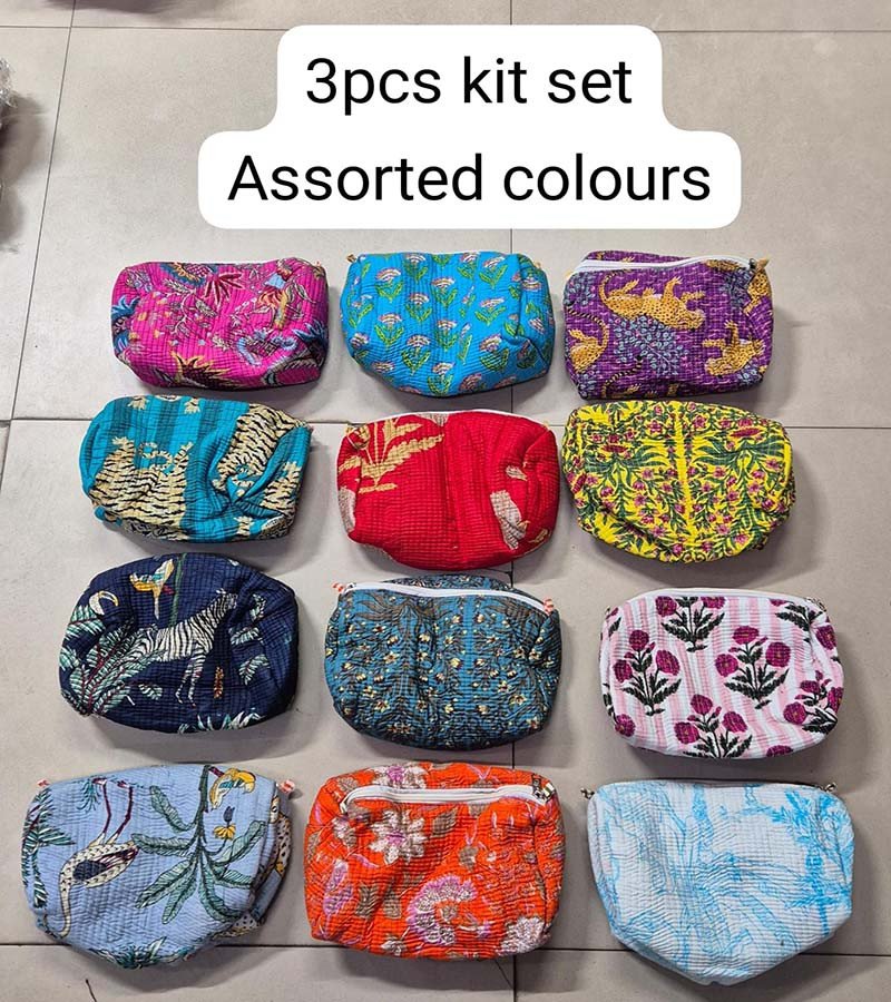 Assorted Colors 3 pcs Kit set Bags BG-1129
