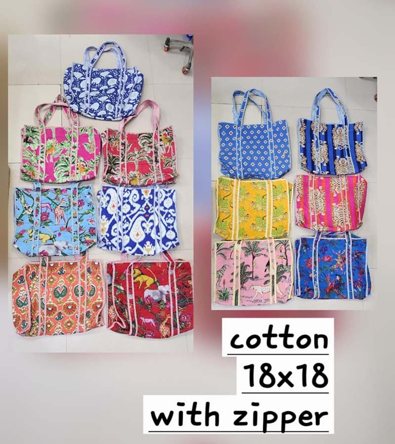 Cotton Unique and Handmade, Boho Design, Organic Natural materials, Travel Shoping Bags  GC-BG-1141
